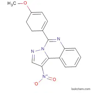 Molecular Structure of 77197-28-5 (Pyrazolo[1,5-c]quinazoline, 5,6-dihydro-5-(4-methoxyphenyl)-1-nitro-)