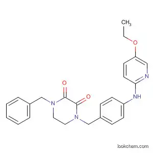Molecular Structure of 77917-47-6 (2,3-Piperazinedione,
1-[[4-[(5-ethoxy-2-pyridinyl)amino]phenyl]methyl]-4-(phenylmethyl)-)