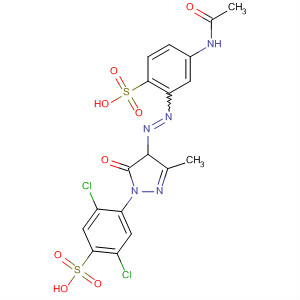 Molecular Structure of 100551-18-6 (Benzenesulfonic acid,
4-[4-[[5-(acetylamino)-2-sulfophenyl]azo]-4,5-dihydro-3-methyl-5-oxo-1
H-pyrazol-1-yl]-2,5-dichloro-)