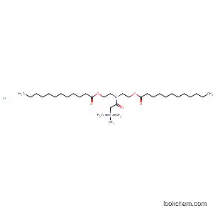 Molecular Structure of 100993-84-8 (Ethanaminium,
2-[bis[2-[(1-oxododecyl)oxy]ethyl]amino]-N,N,N-trimethyl-2-oxo-,
chloride)