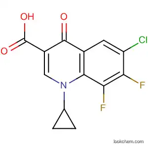 Molecular Structure of 101987-85-3 (3-Quinolinecarboxylic acid,
6-chloro-1-cyclopropyl-7,8-difluoro-1,4-dihydro-4-oxo-)
