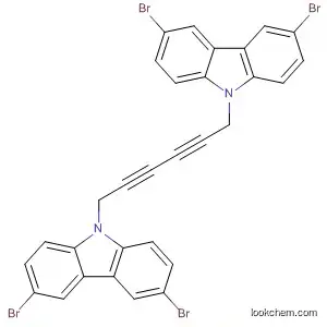 Molecular Structure of 102036-44-2 (9H-Carbazole, 9,9'-(2,4-hexadiyne-1,6-diyl)bis[3,6-dibromo-)