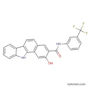 Molecular Structure of 102327-00-4 (11H-Benzo[a]carbazole-3-carboxamide,
2-hydroxy-N-[3-(trifluoromethyl)phenyl]-)
