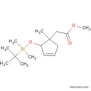 Molecular Structure of 102421-99-8 (3-Cyclopentene-1-acetic acid,
2-[[(1,1-dimethylethyl)dimethylsilyl]oxy]-1-methyl-, methyl ester, trans-)