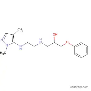Molecular Structure of 102716-83-6 (2-Propanol,
1-[[2-[(1,4-dimethyl-1H-pyrazol-5-yl)amino]ethyl]amino]-3-phenoxy-)