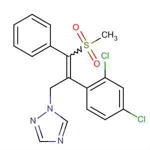 Molecular Structure of 102721-02-8 (1H-1,2,4-Triazole,
1-[2-(2,4-dichlorophenyl)-3-(methylsulfonyl)-3-phenyl-2-propenyl]-)
