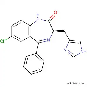 Molecular Structure of 103343-27-7 (2H-1,4-Benzodiazepin-2-one,
7-chloro-1,3-dihydro-3-(1H-imidazol-4-ylmethyl)-5-phenyl-, (R)-)