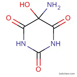 Molecular Structure of 103597-62-2 (2,4,6(1H,3H,5H)-Pyrimidinetrione, 5-amino-5-hydroxy-)