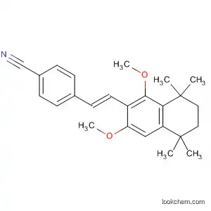Molecular Structure of 104078-39-9 (Benzonitrile,
4-[2-(5,6,7,8-tetrahydro-1,3-dimethoxy-5,5,8,8-tetramethyl-2-naphthalen
yl)ethenyl]-, (E)-)