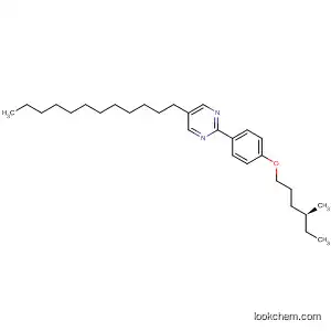 Molecular Structure of 104539-45-9 (Pyrimidine, 5-dodecyl-2-[4-[(4-methylhexyl)oxy]phenyl]-, (S)-)