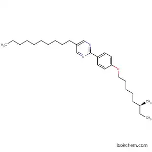 Molecular Structure of 104539-56-2 (Pyrimidine, 5-decyl-2-[4-[(6-methyloctyl)oxy]phenyl]-, (S)-)