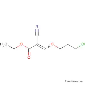 Molecular Structure of 104808-09-5 (2-Propenoic acid, 3-(3-chloropropoxy)-2-cyano-, ethyl ester)