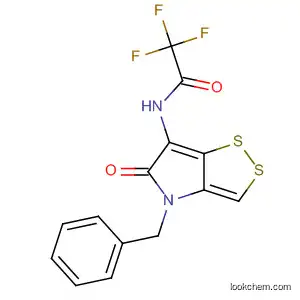 Molecular Structure of 104902-48-9 (Acetamide,
N-[4,5-dihydro-5-oxo-4-(phenylmethyl)-1,2-dithiolo[4,3-b]pyrrol-6-yl]-2,2,
2-trifluoro-)