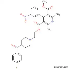 Molecular Structure of 105005-07-0 (3,5-Pyridinedicarboxylic acid,
1,4-dihydro-2,6-dimethyl-4-(3-nitrophenyl)-,
2-[4-(4-fluorobenzoyl)-1-piperidinyl]ethyl methyl ester)