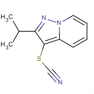 Molecular Structure of 105289-16-5 (Thiocyanic acid, 2-(1-methylethyl)pyrazolo[1,5-a]pyridin-3-yl ester)