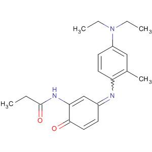 Molecular Structure of 105293-98-9 (Propanamide,
N-[3-[[4-(diethylamino)-2-methylphenyl]imino]-6-oxo-1,4-cyclohexadien-
1-yl]-)