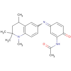 Molecular Structure of 105296-90-0 (Acetamide,
N-[6-oxo-3-[(1,2,3,4-tetrahydro-1,2,2,4-tetramethyl-6-quinolinyl)imino]-1,
4-cyclohexadien-1-yl]-)