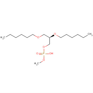 Molecular Structure of 105301-29-9 (Phosphoric acid, mono[2,3-bis(hexyloxy)propyl] monomethyl ester, (R)-)