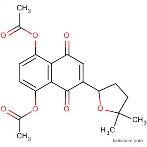 Molecular Structure of 105427-15-4 (1,4-Naphthalenedione,
5,8-bis(acetyloxy)-2-(tetrahydro-5,5-dimethyl-2-furanyl)-)