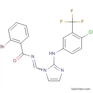 Molecular Structure of 105437-15-8 (Benzamide,
2-bromo-N-[[[4-chloro-3-(trifluoromethyl)phenyl]amino]-1H-imidazol-1-yl
methylene]-)