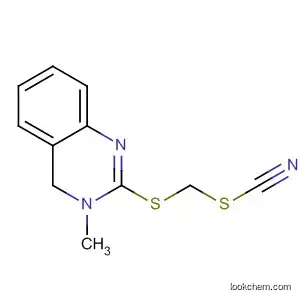 Molecular Structure of 105571-31-1 (Thiocyanic acid, [(3,4-dihydro-3-methyl-2-quinazolinyl)thio]methyl ester)