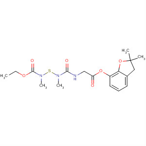 Molecular Structure of 105571-43-5 (3-Thia-2,4,6-triazaoctanedioic acid, 2,4-dimethyl-5-oxo-,
1-(2,3-dihydro-2,2-dimethyl-7-benzofuranyl) 8-ethyl ester)