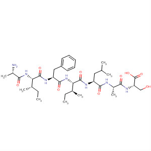 Molecular Structure of 105580-02-7 (L-Serine,
N-[N-[N-[N-[N-(N-L-alanyl-L-isoleucyl)-L-phenylalanyl]-L-isoleucyl]-L-leucyl
]-L-alanyl]-)