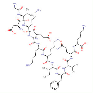 Molecular Structure of 105595-99-1 (L-Lysine,
glycyl-L-a-aspartyl-L-valyl-L-a-glutamyl-L-lysylglycyl-L-lysyl-L-lysyl-L-isoleuc
yl-L-phenylalanyl-L-valyl-L-glutaminyl-)