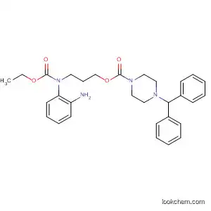 1-Piperazinecarboxylic acid, 4-(diphenylmethyl)-,
3-[(2-aminophenyl)(ethoxycarbonyl)amino]propyl ester