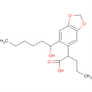 Molecular Structure of 105613-58-9 (1,3-Benzodioxole-5-pentanoic acid, 6-(1-hydroxyhexyl)-)