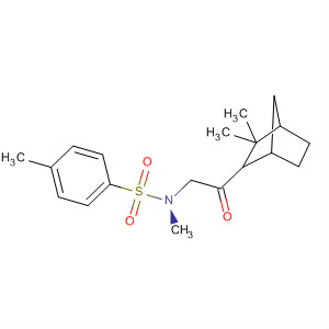 Molecular Structure of 105645-45-2 (Benzenesulfonamide,
N-[2-(3,3-dimethylbicyclo[2.2.1]hept-2-yl)-2-oxoethyl]-N,4-dimethyl-,
exo-)