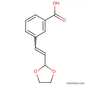 Molecular Structure of 105650-36-0 (Benzoic acid, 3-[2-(1,3-dioxolan-2-yl)ethenyl]-)