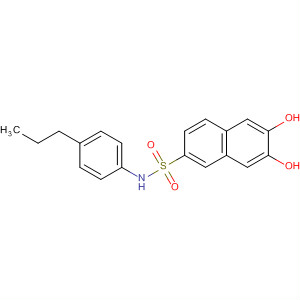 Molecular Structure of 105683-40-7 (2-Naphthalenesulfonamide, 6,7-dihydroxy-N-(4-propylphenyl)-)