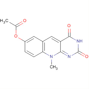 Molecular Structure of 105688-15-1 (Pyrimido[4,5-b]quinoline-2,4(3H,10H)-dione, 7-(acetyloxy)-10-methyl-)