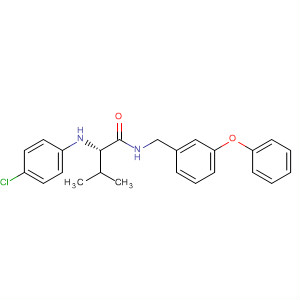 Molecular Structure of 105744-01-2 (Butanamide,
2-[(4-chlorophenyl)amino]-3-methyl-N-[(3-phenoxyphenyl)methyl]-, (S)-)