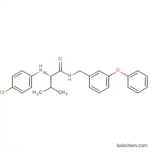 Molecular Structure of 105744-01-2 (Butanamide,
2-[(4-chlorophenyl)amino]-3-methyl-N-[(3-phenoxyphenyl)methyl]-, (S)-)