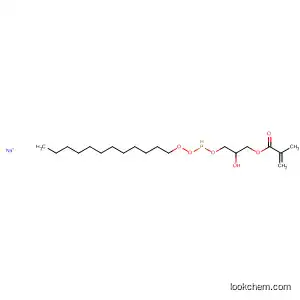 Molecular Structure of 105751-30-2 (Phosphoric acid dodecyl 2-hydroxy-3-methacryloyloxypropyl(sodium) salt)
