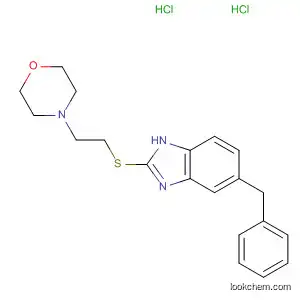 Molecular Structure of 105770-62-5 (1H-Benzimidazole, 2-[[2-(4-morpholinyl)ethyl]thio]-5-(phenylmethyl)-,
dihydrochloride)