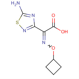 Molecular Structure of 105968-00-1 (1,2,4-Thiadiazole-3-acetic acid, 5-amino-a-[(cyclobutyloxy)imino]-, (Z)-)