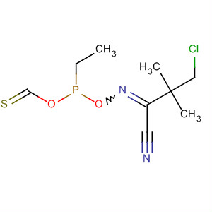 Molecular Structure of 105968-68-1 (2,4-Dioxa-5-aza-3-phosphahept-5-ene-7-nitrile,
6-(2-chloro-1,1-dimethylethyl)-3-ethyl-, 3-sulfide)