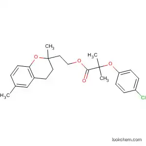 Molecular Structure of 106110-69-4 (Propanoic acid, 2-(4-chlorophenoxy)-2-methyl-,
2-(3,4-dihydro-2,6-dimethyl-2H-1-benzopyran-2-yl)ethyl ester)