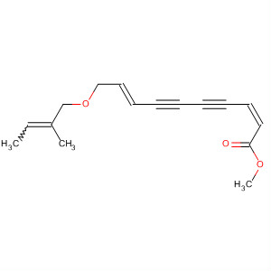 Molecular Structure of 106111-45-9 (2,8-Decadiene-4,6-diynoic acid, 10-[(2-methyl-2-butenyl)oxy]-, methyl
ester, (Z,Z,E)-)