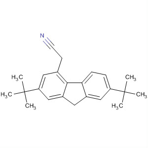 Molecular Structure of 106112-36-1 (9H-Fluorene-4-acetonitrile, 2,7-bis(1,1-dimethylethyl)-)
