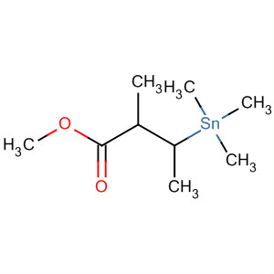 Molecular Structure of 106119-83-9 (Butanoic acid, 2-methyl-3-(trimethylstannyl)-, methyl ester)