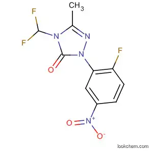 Molecular Structure of 106120-11-0 (3H-1,2,4-Triazol-3-one,
4-(difluoromethyl)-2-(2-fluoro-5-nitrophenyl)-2,4-dihydro-5-methyl-)