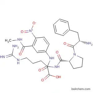 Molecular Structure of 106128-67-0 (L-Argininamide,
D-phenylalanyl-L-prolyl-N-[3-[(methylamino)carbonyl]-4-nitrophenyl]-)
