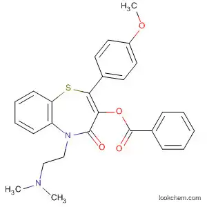 Molecular Structure of 106147-11-9 (1,5-Benzothiazepin-4(5H)-one,
3-(benzoyloxy)-5-[2-(dimethylamino)ethyl]-2-(4-methoxyphenyl)-)