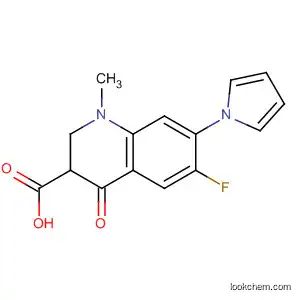 Molecular Structure of 106221-25-4 (3-Quinolinecarboxylic acid,
6-fluoro-1,2,3,4-tetrahydro-1-methyl-4-oxo-7-(1H-pyrrol-1-yl)-)