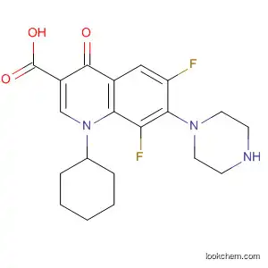 3-Quinolinecarboxylic acid,
1-cyclohexyl-6,8-difluoro-1,4-dihydro-4-oxo-7-(1-piperazinyl)-