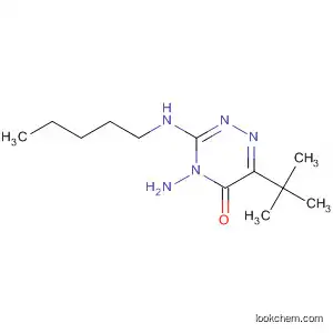 Molecular Structure of 106313-44-4 (1,2,4-Triazin-5(4H)-one,
4-amino-3-(butylmethylamino)-6-(1,1-dimethylethyl)-)